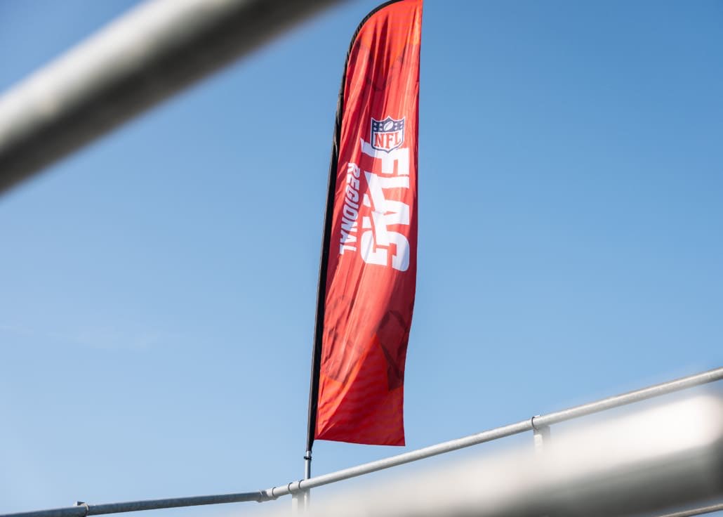 NFL Flag Regionals in flag football action on July 12, 2025 at Algonquin College in Ottawa