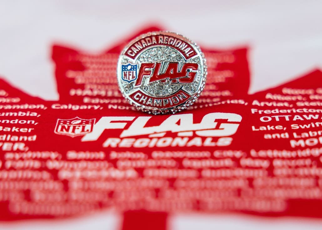 NFL Flag Regionals in flag football action on July 12, 2025 at Algonquin College in Ottawa