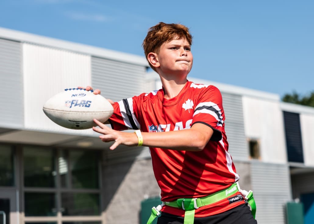 NFL Flag Regionals in flag football action on July 12, 2025 at Algonquin College in Ottawa