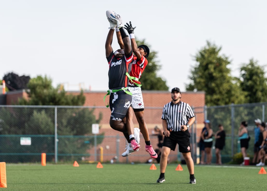 NFL Flag Regionals in flag football action on July 12, 2025 at Algonquin College in Ottawa
