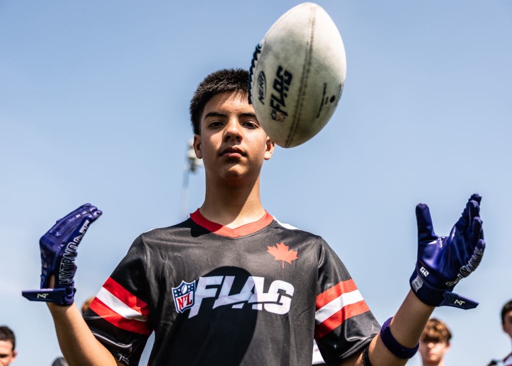 NFL Flag Regionals in flag football action on July 12, 2025 at Algonquin College in Ottawa