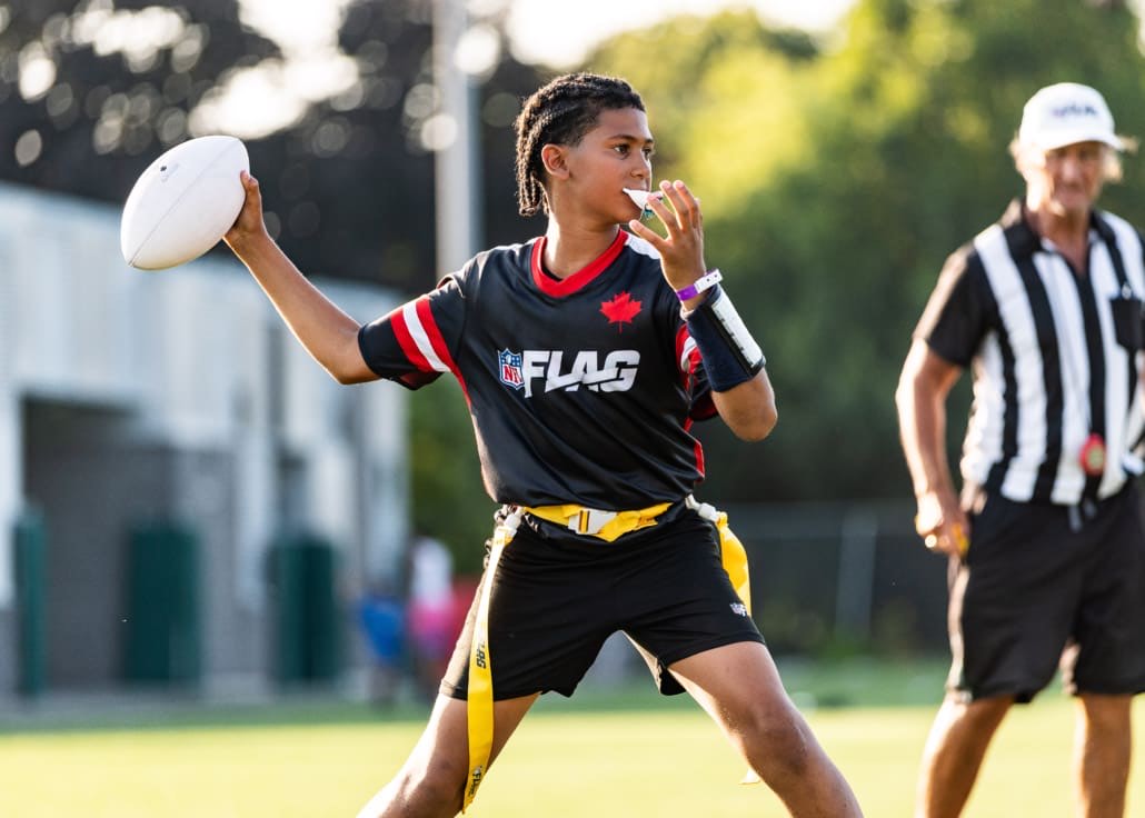 NFL Flag Regionals in flag football action on July 12, 2025 at Algonquin College in Ottawa