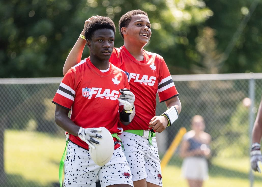 NFL Flag Regionals in flag football action on July 12, 2025 at Algonquin College in Ottawa