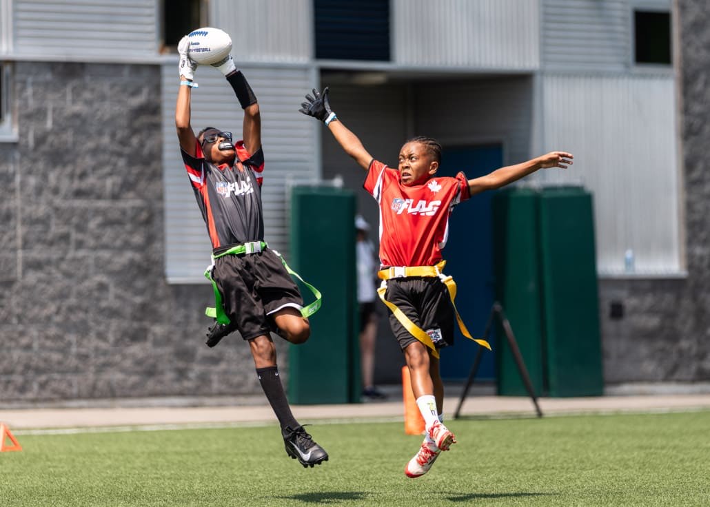 NFL Flag Regionals in flag football action on July 12, 2025 at Algonquin College in Ottawa