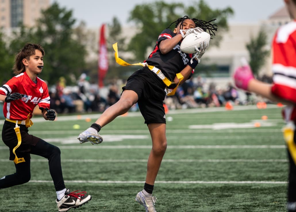 NFL Flag Regionals in flag football action on June 7, 2025 at the University of Regina in Regina
