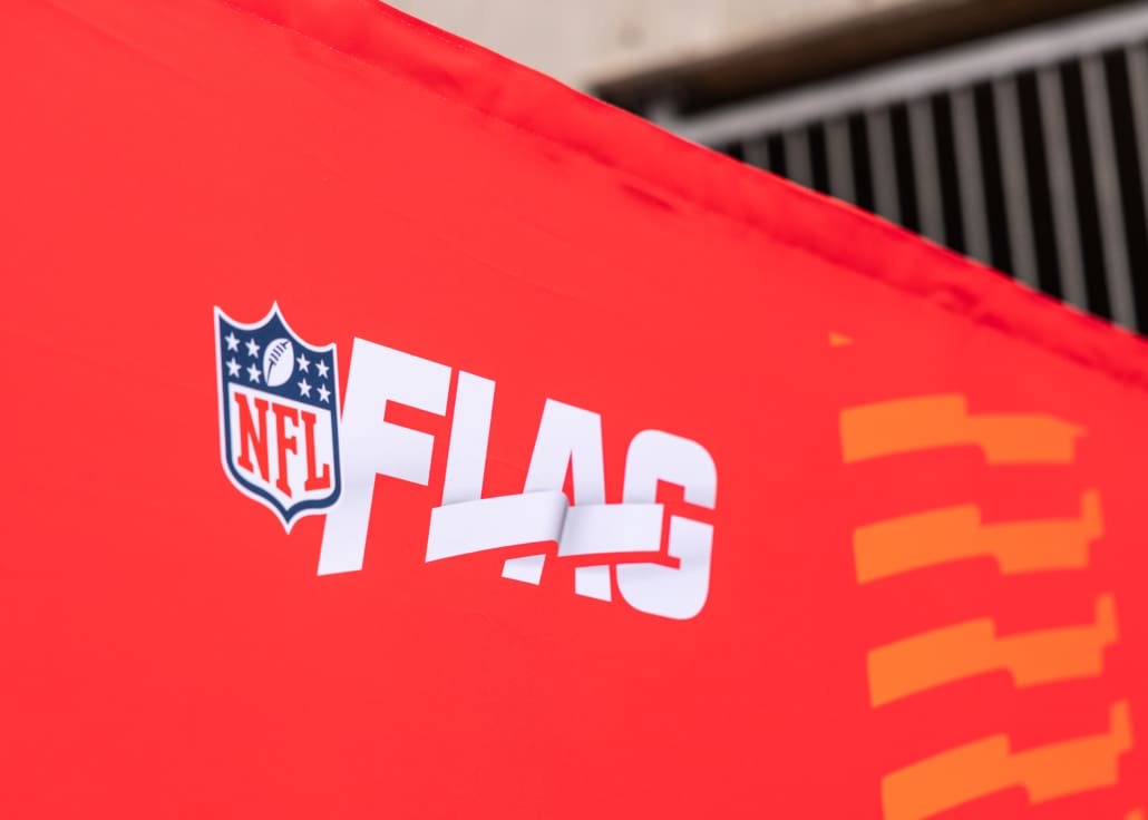NFL Flag Regionals in flag football action on June 1, 2025 at Notre Dame Secondary School in Vancouver
