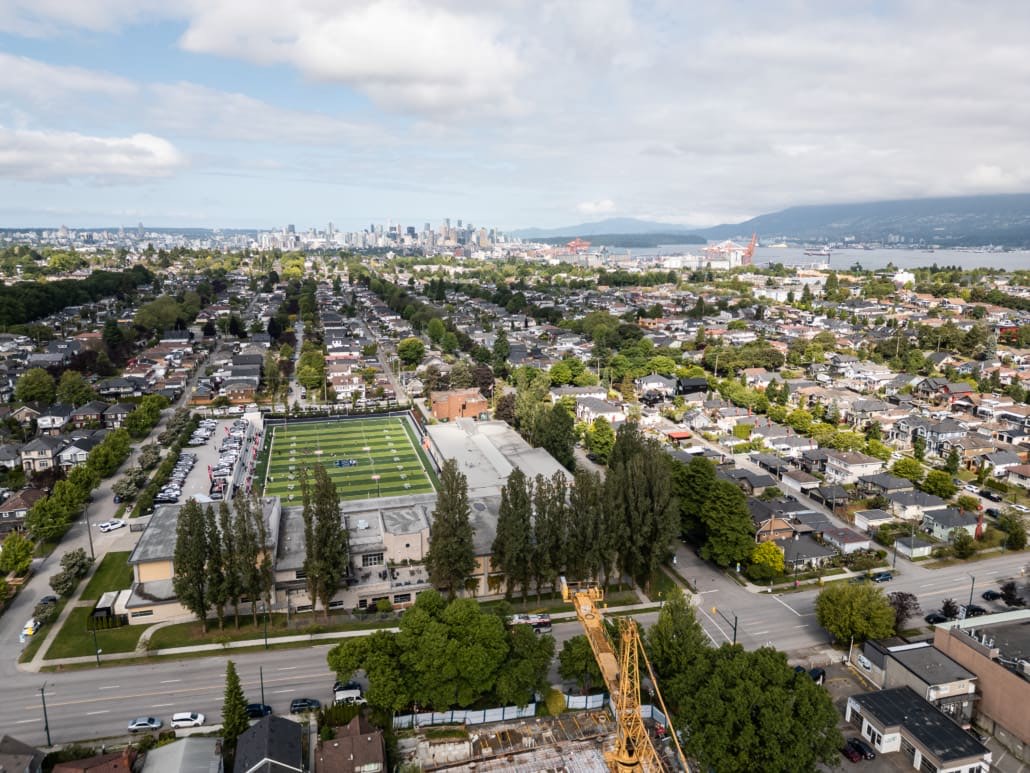NFL Flag Regionals in flag football action on June 1, 2025 at Notre Dame Secondary School in Vancouver