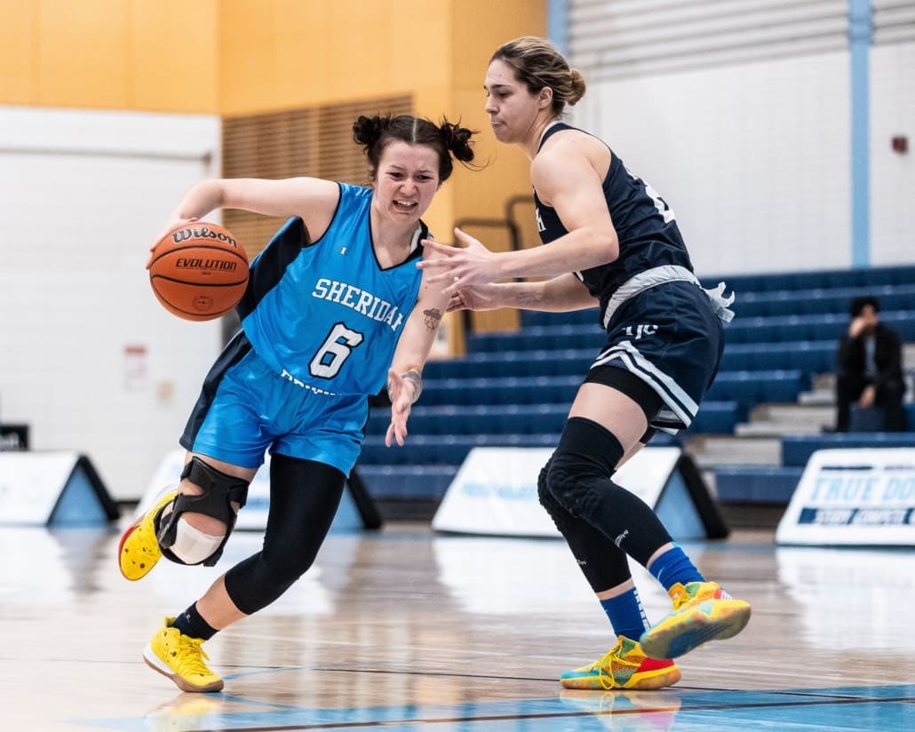 Ontario Colleges Athletic Association basketball game between the Niagara Knights and the Sheridan Bruins