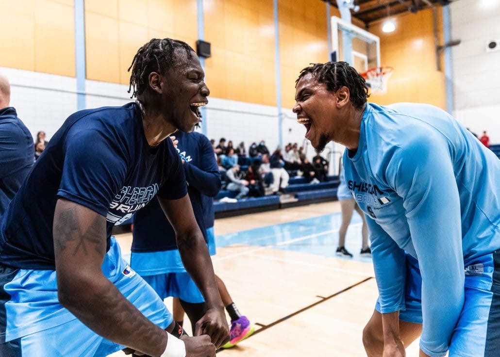 BRAMPTON, ON - Jan 27, 2024: Ontario Colleges Athletic Association basketball game between the St. Clair Saints and the Sheridan Bruins. (Photo by Kevin Raposo / Sheridan Bruins)