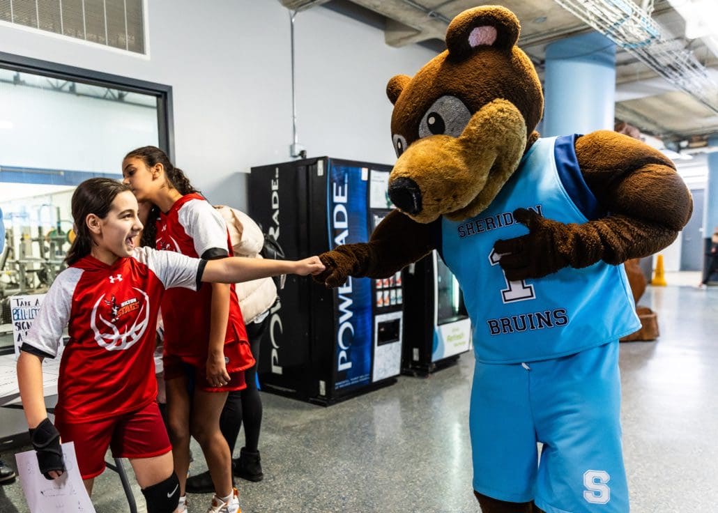 BRAMPTON, ON - Jan 27, 2024: Ontario Colleges Athletic Association basketball game between the St. Clair Saints and the Sheridan Bruins. (Photo by Kevin Raposo / Sheridan Bruins)