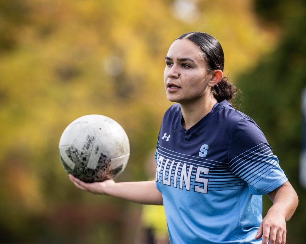 Ontario Colleges Athletic Association soccer game between the Lambton Lions and the Sheridan Bruins