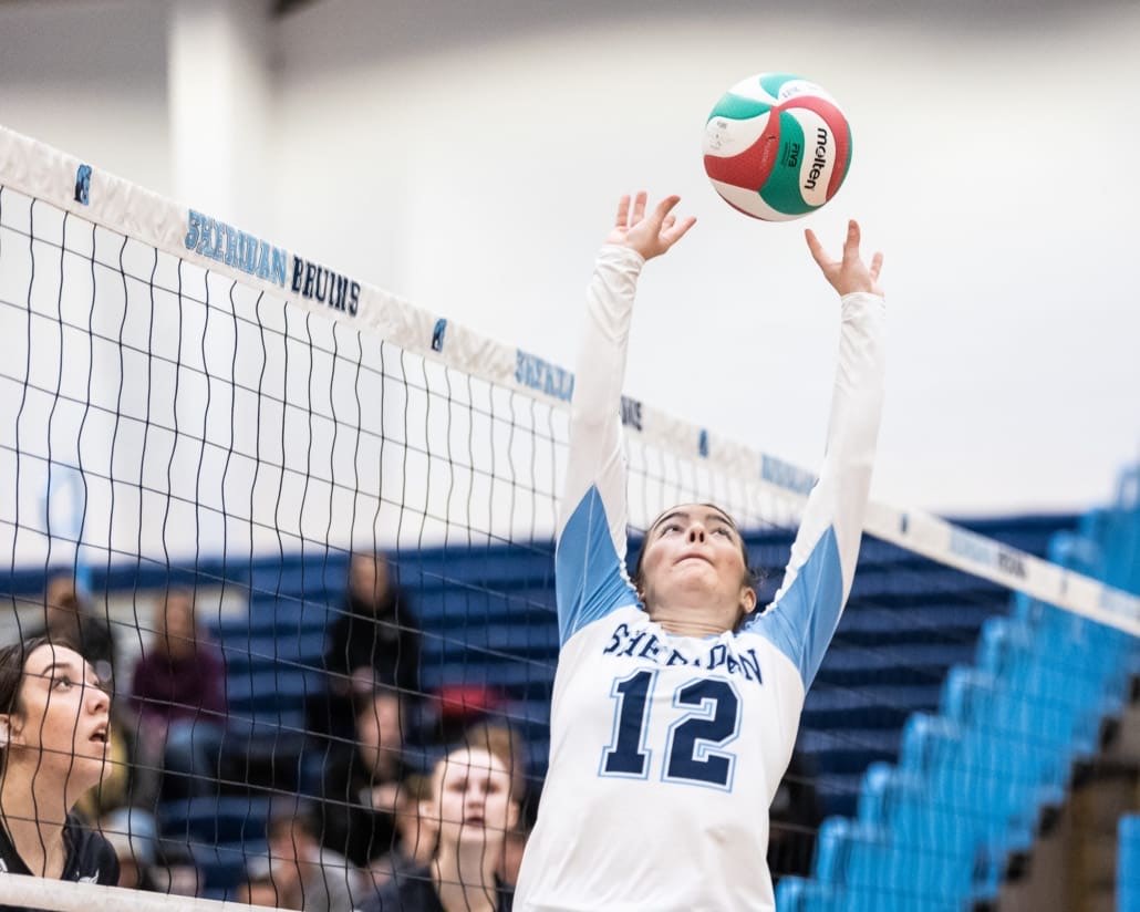 Ontario Colleges Athletic Association volleyball game between the Conestoga Condors and the Sheridan Bruins