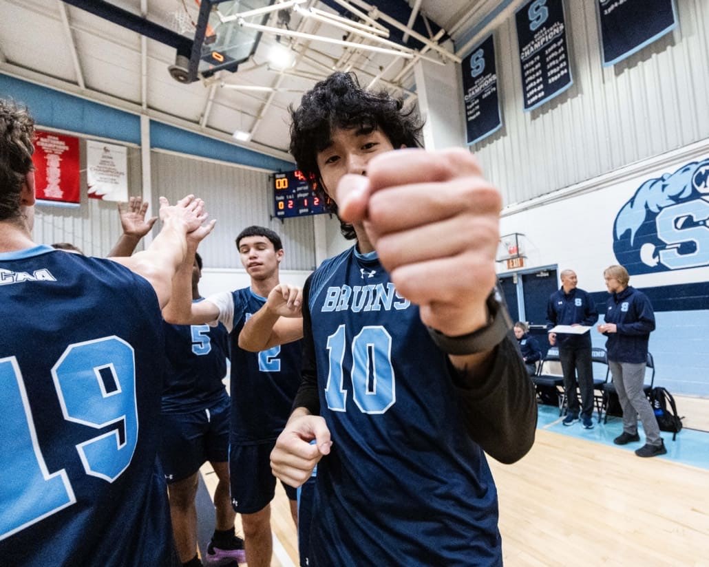 Ontario Colleges Athletic Association (OCAA) volleyball action between Sheridan and Cambrian on November 3, 2024 at Sheridan College in Oakville