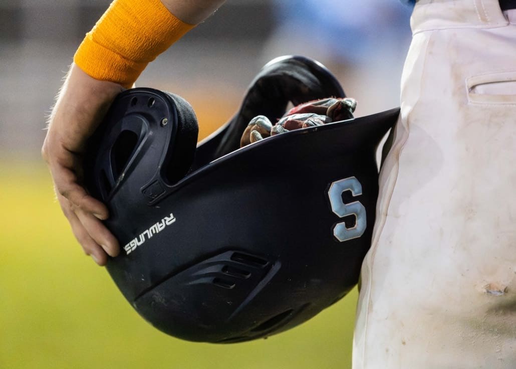 Ontario Colleges Athletic Association baseball action between the Durham Lords and Sheridan Bruins on September 30, 2025 at Quenippenon Meadows Community Park