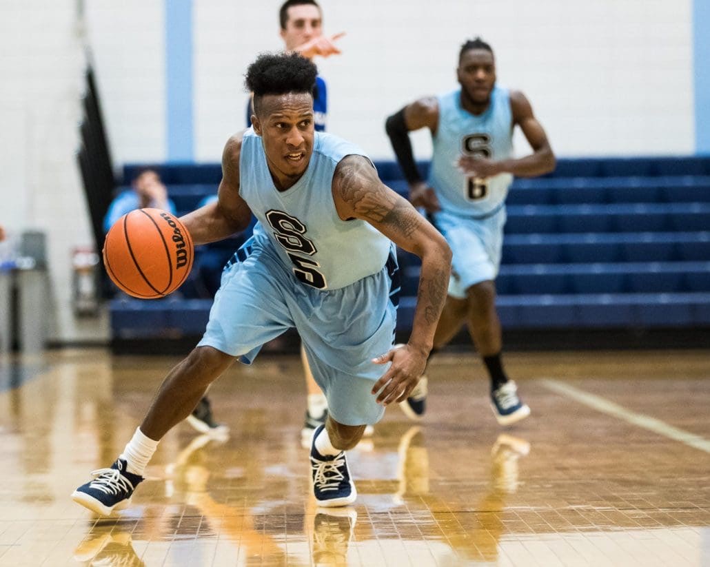 Ontario Colleges Athletic Association men’s crossover basketball game between the Sheridan Bruins and the Georgian Grizzlies