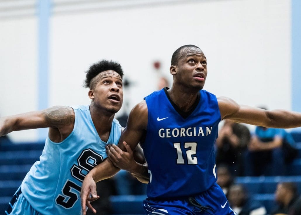 Ontario Colleges Athletic Association men’s crossover basketball game between the Sheridan Bruins and the Georgian Grizzlies
