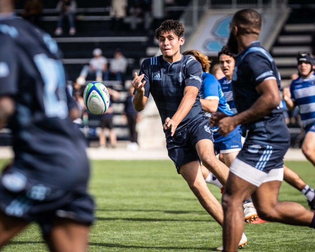 Ontario Colleges Athletic Association rugby game between the Georgian Grizzlies and the Sheridan Bruins