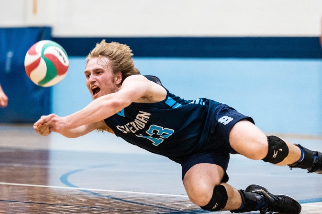 OCAA Volleyball game between the Sheridan Bruins and the Cambrian Golden Shield