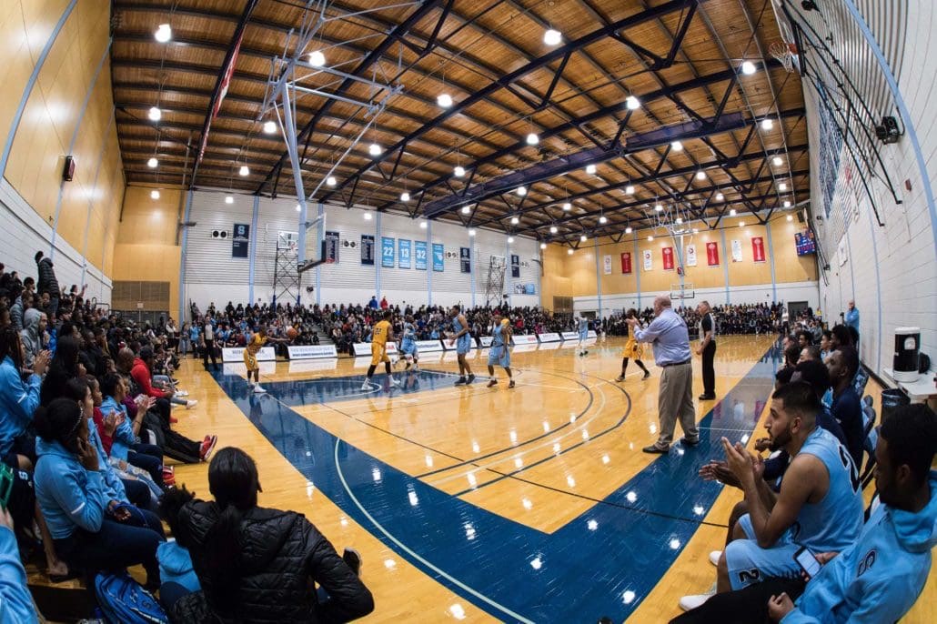 Ontario Colleges Athletic Association basketball game between the Sheridan Bruins and the Humber Hawks