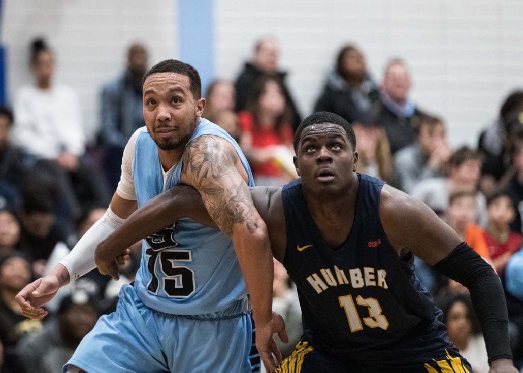Sports Photography – OCAA (Ontario Colleges Athletic Association) Women's and Men’s Basketball, Sheridan Bruins vs. Humber Hawks in Brampton, Ontario, Canada at Sheridan College (Davis Campus)