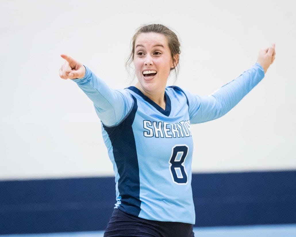 Ontario Colleges Athletic Association volleyball game between the Sheridan Bruins and the Humber Hawks
