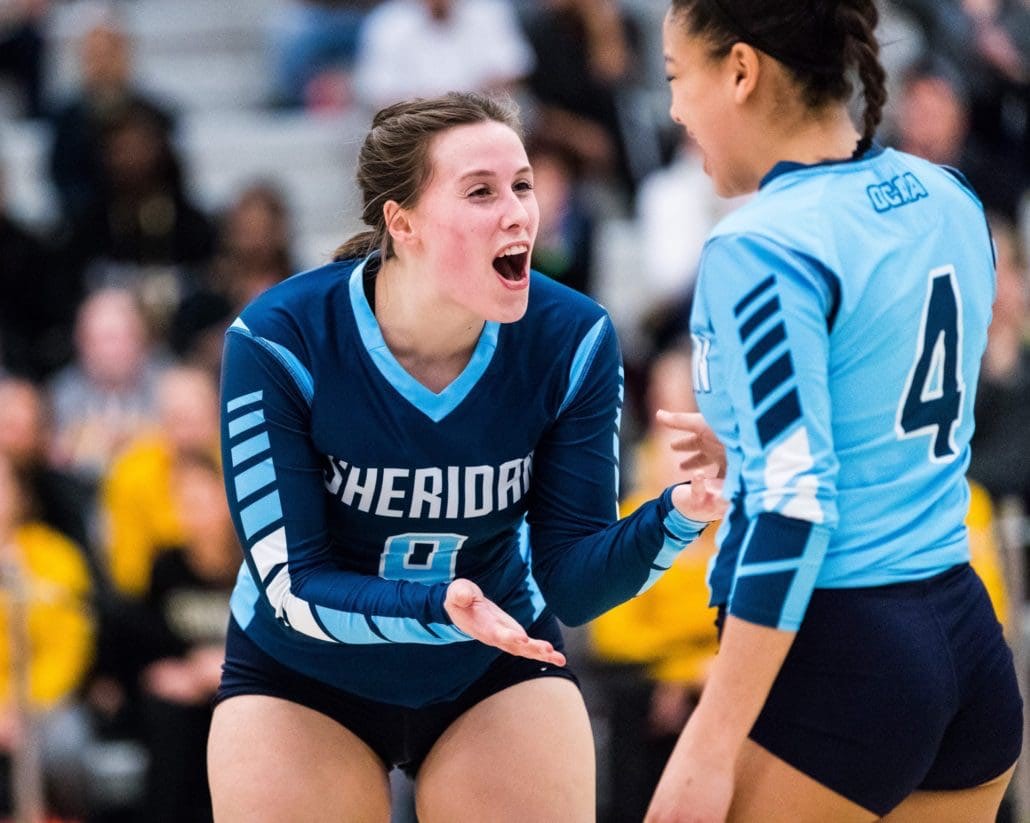 Ontario Colleges Athletic Association Championship semi-final women’s volleyball game between the Sheridan Bruins and the Niagara Knights