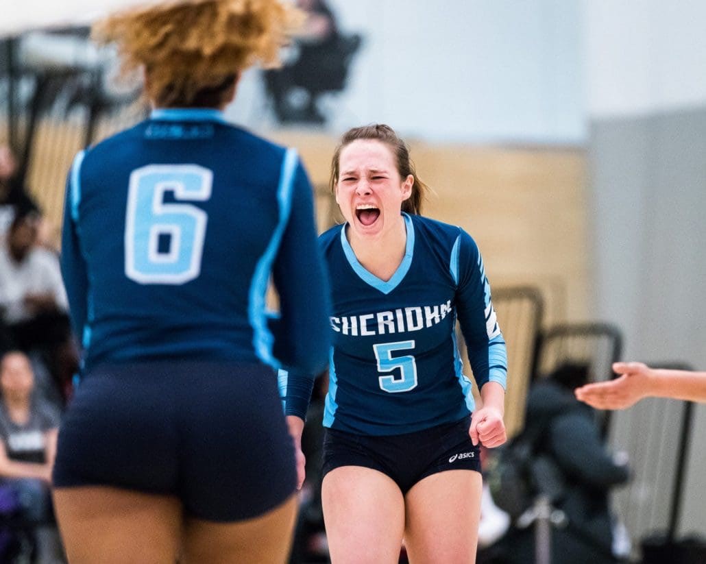Ontario Colleges Athletic Association Championship semi-final women’s volleyball game between the Sheridan Bruins and the Niagara Knights