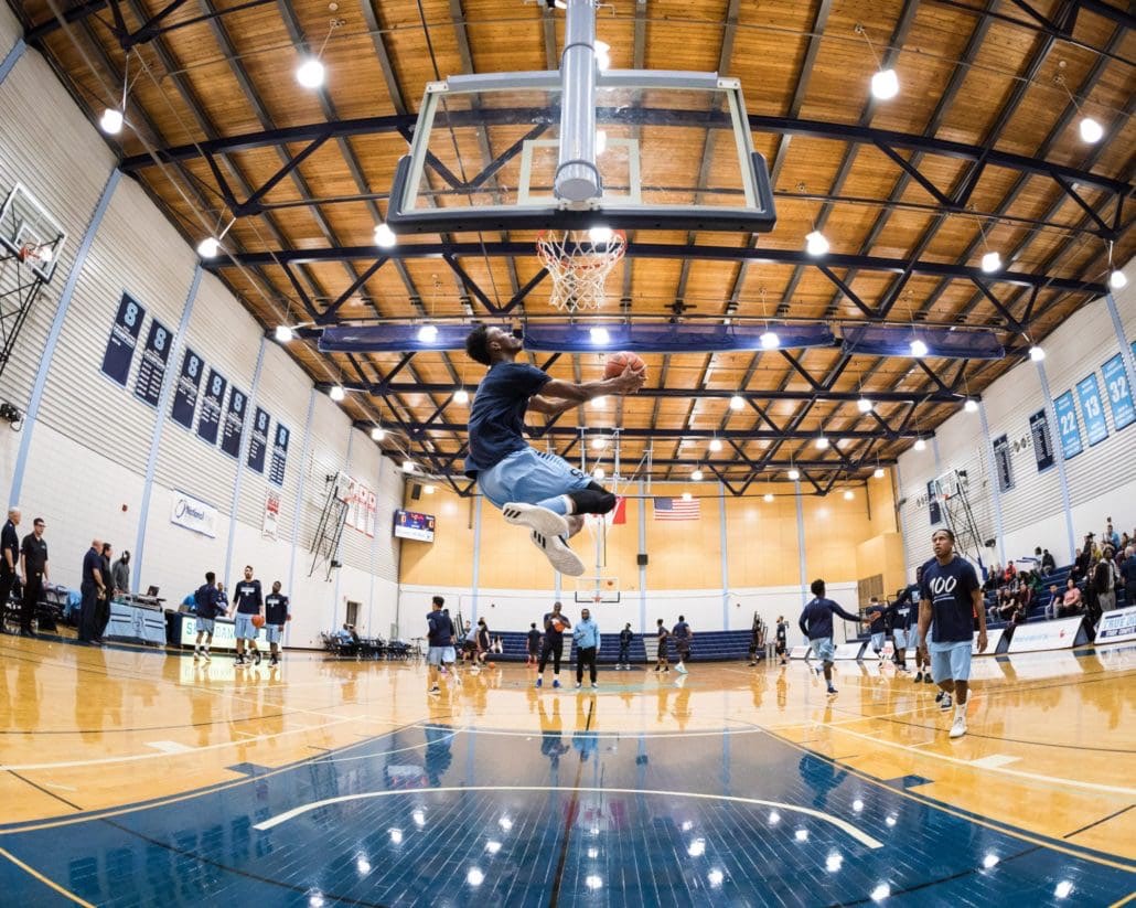 Ontario Colleges Athletic Association basketball game between the Sheridan Bruins and the Lambton Lions