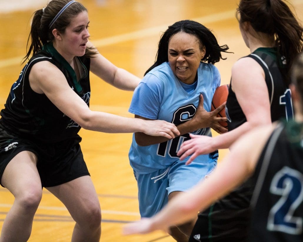 Ontario Colleges Athletic Association basketball game between the Sheridan Bruins and the Lambton Lions