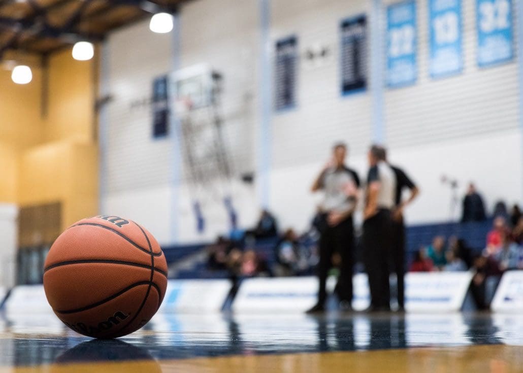 Ontario Colleges Athletic Association basketball game between the Sheridan Bruins and the Sault Saints