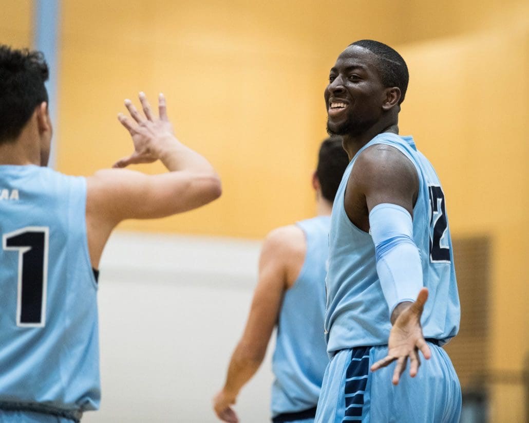 Ontario Colleges Athletic Association basketball game between the Sheridan Bruins and the Sault Saints
