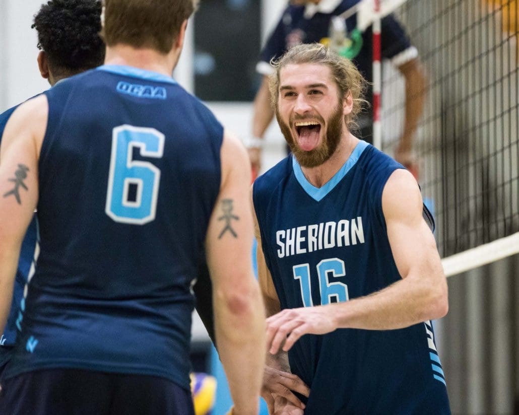 Ontario Colleges Athletic Association volleyball game between the Sheridan Bruins and the Redeemer Royals