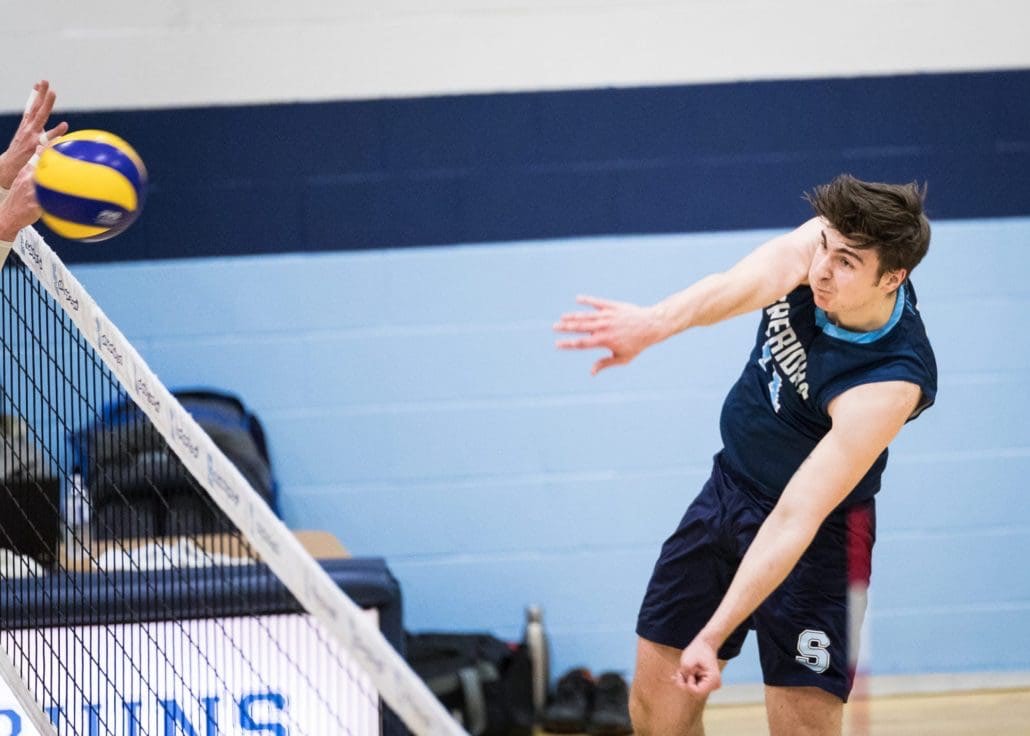 Ontario Colleges Athletic Association volleyball game between the Sheridan Bruins and the Redeemer Royals