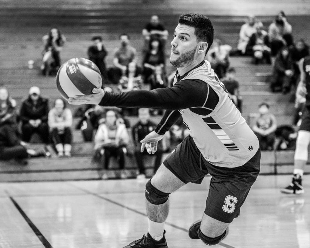Ontario Colleges Athletic Association volleyball game between the Sheridan Bruins and the St. Clair Saints