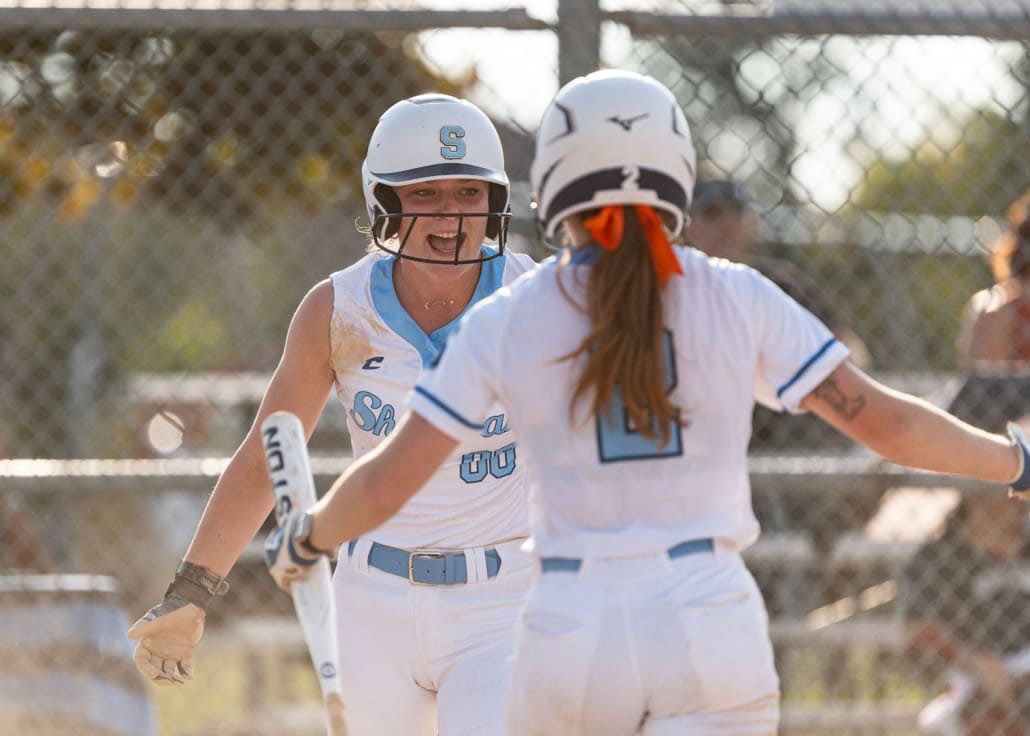 Ontario Colleges Athletic Association softball action between the Conestoga Condors and the Sheridan Bruins on September 18, 2025 at Quenippenon Meadows Community Park