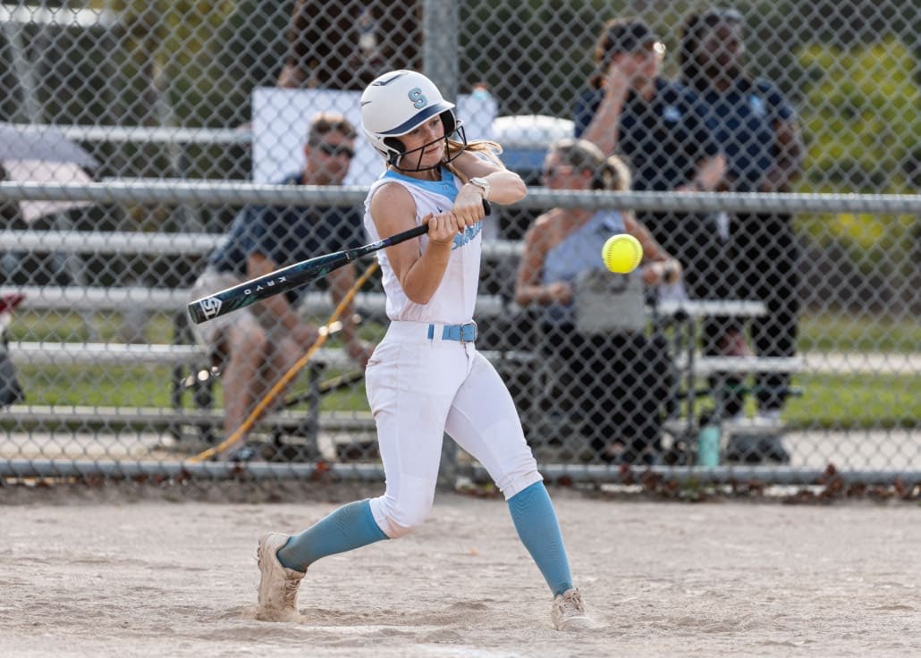 Ontario Colleges Athletic Association softball action between the Conestoga Condors and the Sheridan Bruins on September 18, 2025 at Quenippenon Meadows Community Park