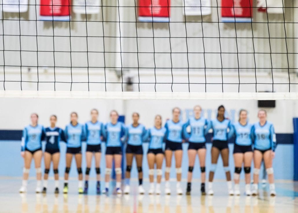 Ontario Colleges Athletic Association women’s volleyball game between the Sheridan Bruins and the Seneca Sting