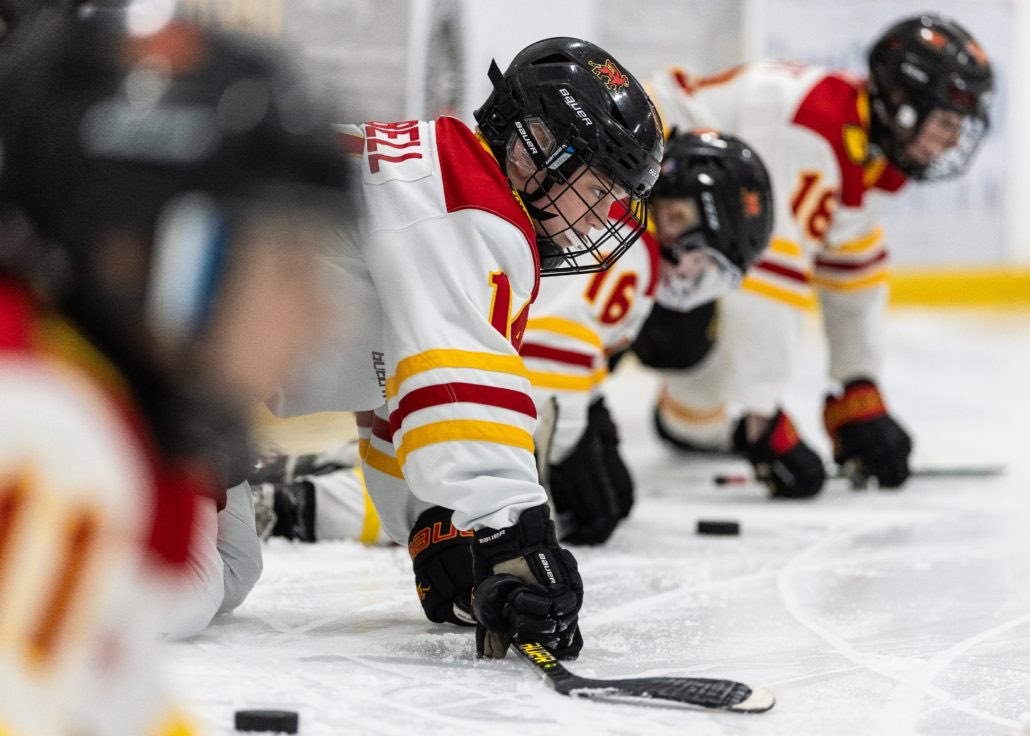 Ontario Minor Hockey Association championship action on March 29, 2026 at Sixteen Mile Sports Complex in Oakville