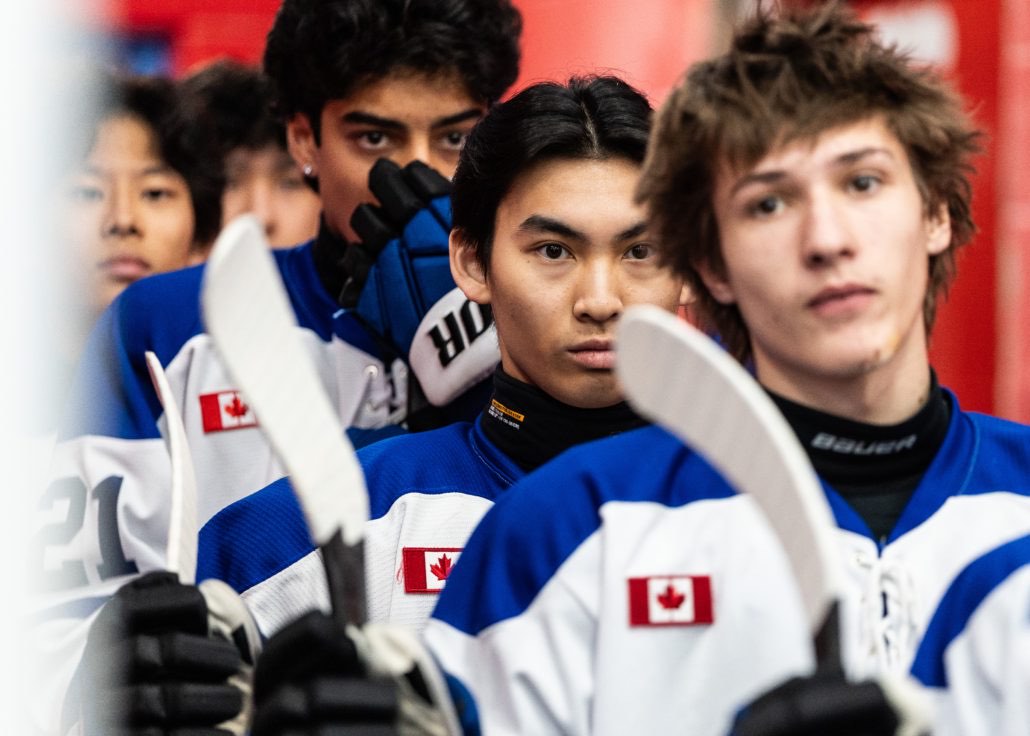 Ontario Minor Hockey Association championship action on March 29, 2026 at Sixteen Mile Sports Complex in Oakville