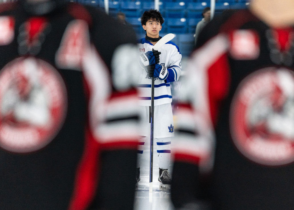 Ontario Minor Hockey Association championship action on March 29, 2026 at Sixteen Mile Sports Complex in Oakville