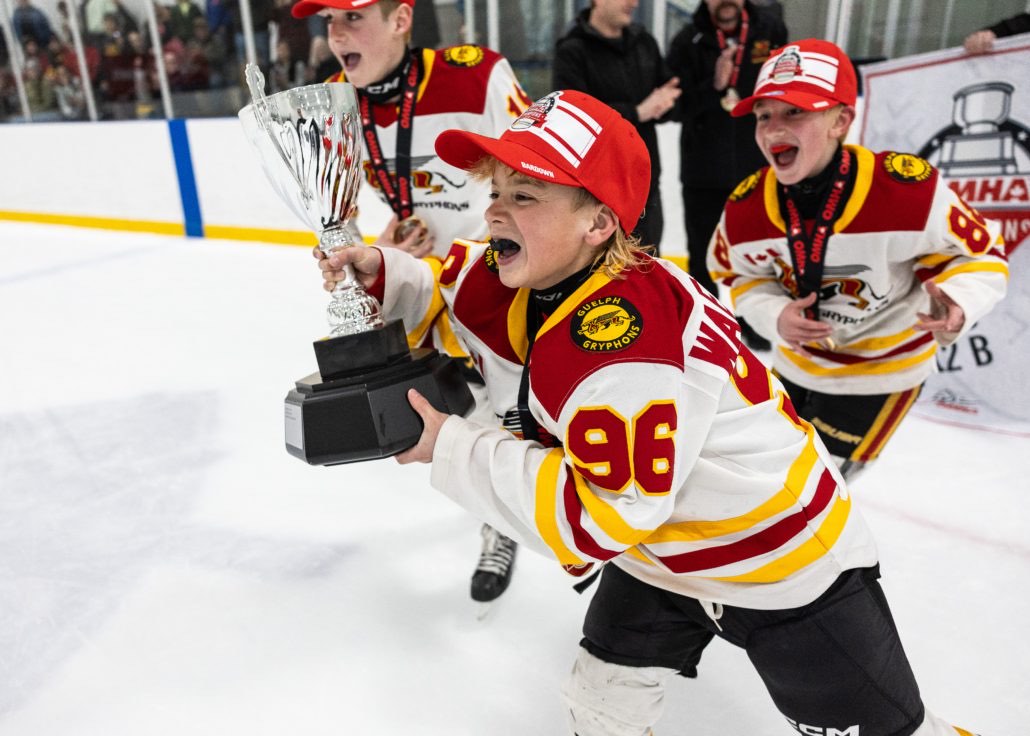 Ontario Minor Hockey Association championship action on March 29, 2026 at Sixteen Mile Sports Complex in Oakville