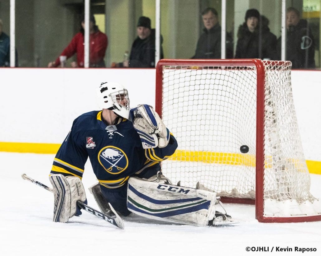 Sports Photography – OJHL (Ontario Junior Hockey League) Men’s Hockey, Buffalo Jr. Sabres vs. Burlington Cougars in Burlington, Ontario, Canada at Appleby Ice Centre