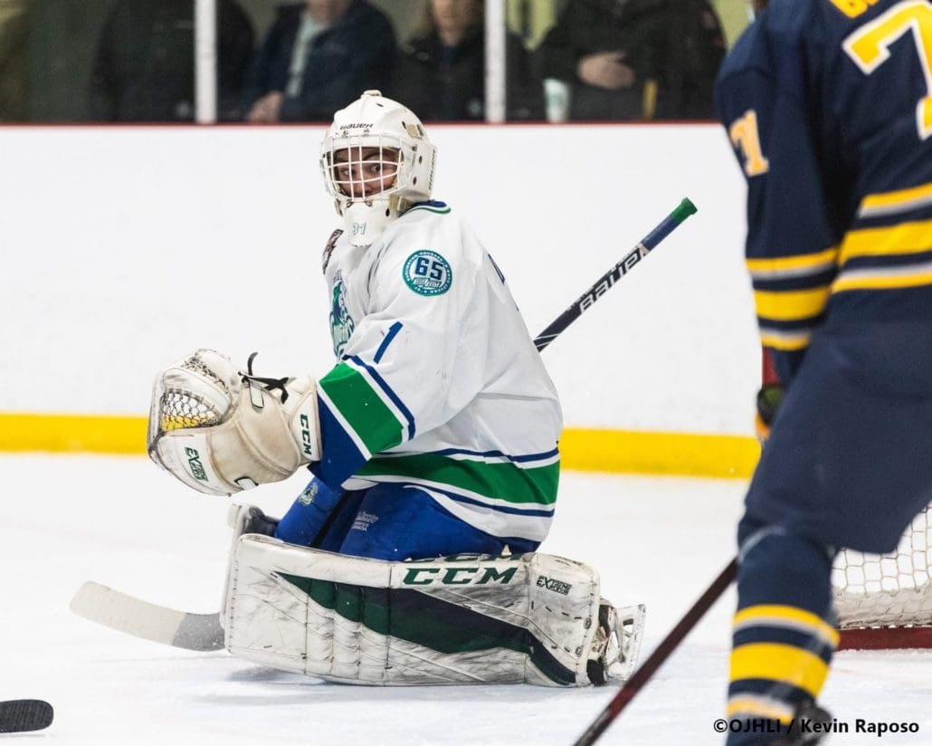 Sports Photography – OJHL (Ontario Junior Hockey League) Men’s Hockey, Buffalo Jr. Sabres vs. Burlington Cougars in Burlington, Ontario, Canada at Appleby Ice Centre