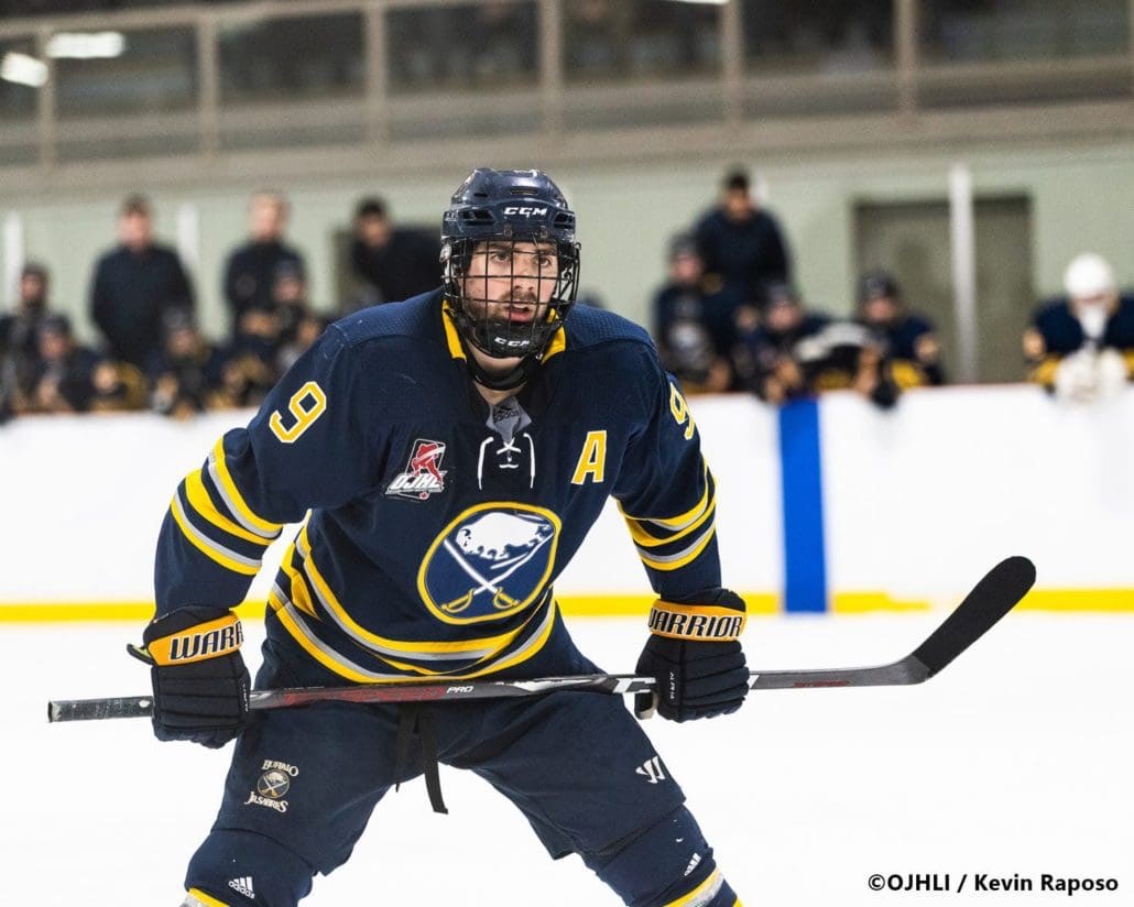 Sports Photography – OJHL (Ontario Junior Hockey League) Men’s Hockey, Buffalo Jr. Sabres vs. Burlington Cougars in Burlington, Ontario, Canada at Appleby Ice Centre