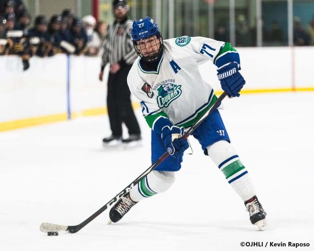 Sports Photography – OJHL (Ontario Junior Hockey League) Men’s Hockey, Buffalo Jr. Sabres vs. Burlington Cougars in Burlington, Ontario, Canada at Appleby Ice Centre