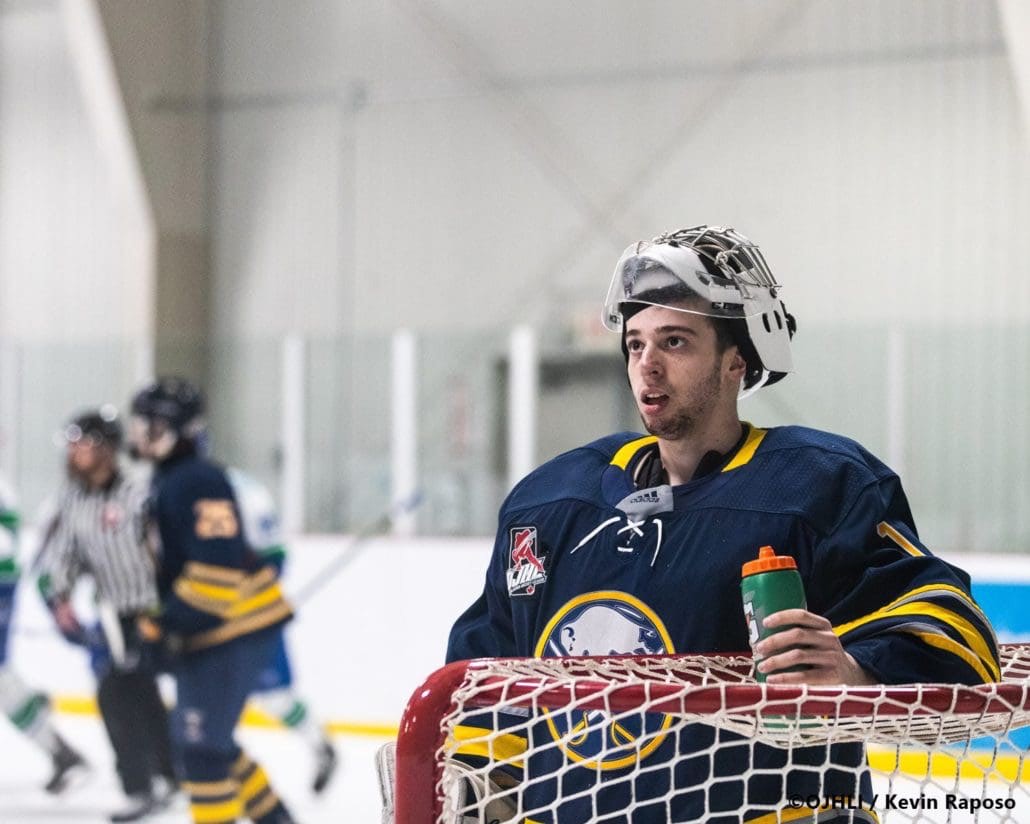 Sports Photography – OJHL (Ontario Junior Hockey League) Men’s Hockey, Buffalo Jr. Sabres vs. Burlington Cougars in Burlington, Ontario, Canada at Appleby Ice Centre