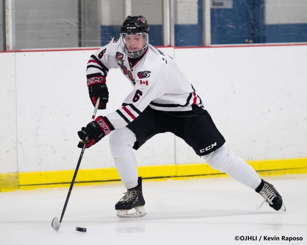 Ontario CollegOntario Junior Hockey League game between the Georgetown Raiders and the Milton Icehawkses Athletic Association game between the Sheridan Bruins and the Fanshawe Falcons