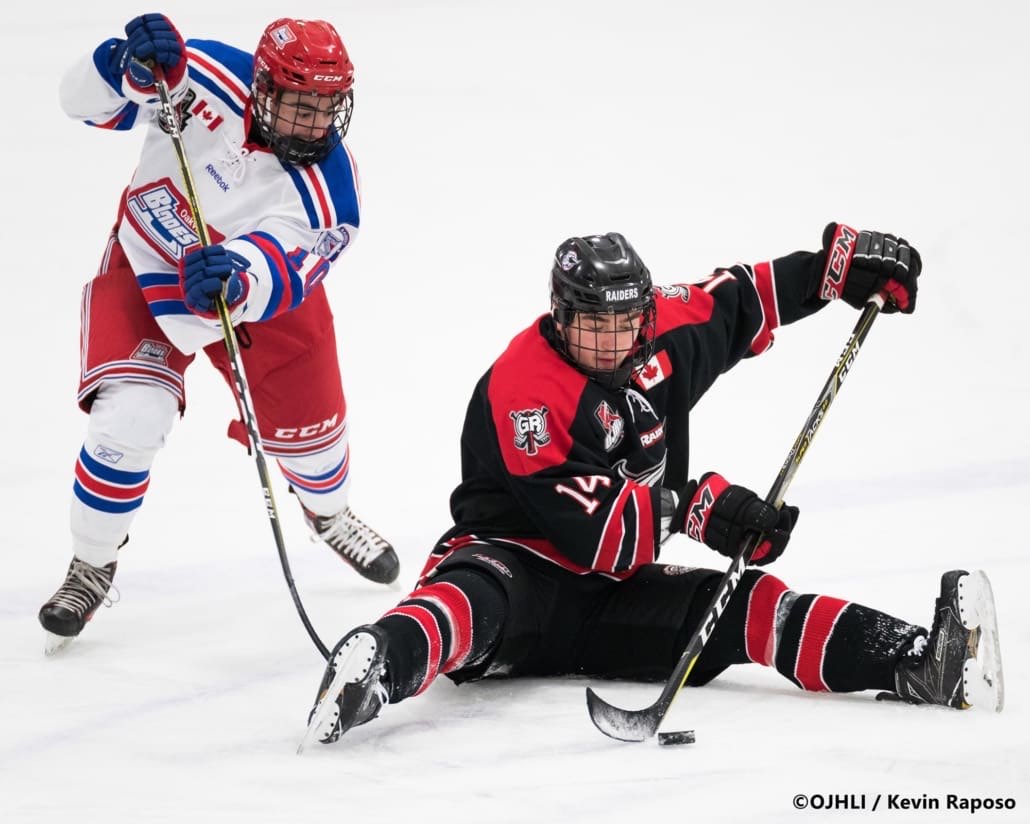 Ontario Junior Hockey League game between the Georgetown Raiders and the Oakville Blades