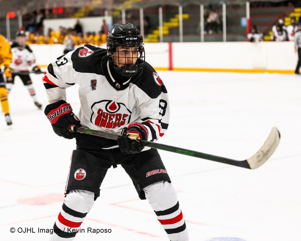 Ontario Junior Hockey League regular season game between the Brantford 99ers and the Burlington Cougars