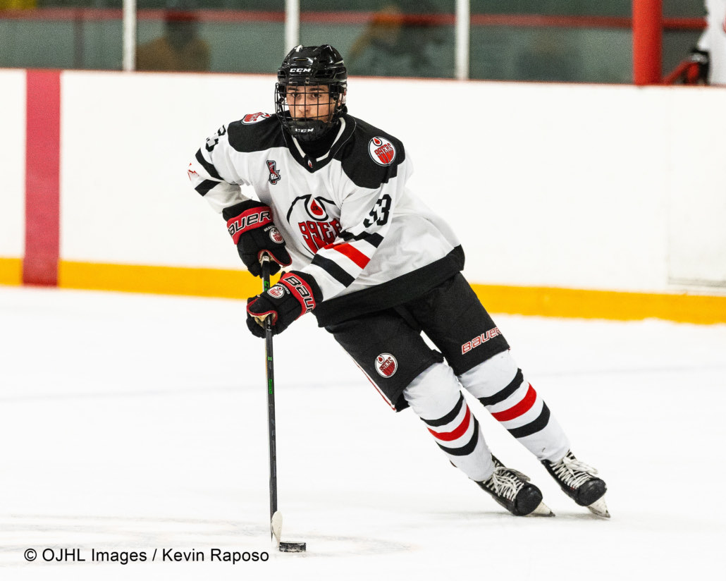 Ontario Junior Hockey League regular season game between the Brantford 99ers and the Burlington Cougars